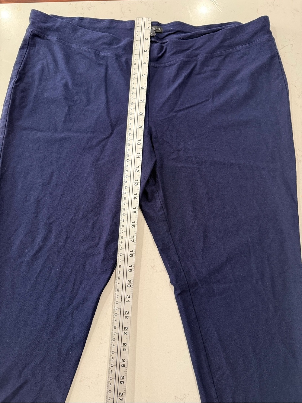 Eileen Fisher Women's Navy Pull-On Slim Ankle Pants. Size XL - Picture 5 of 10
